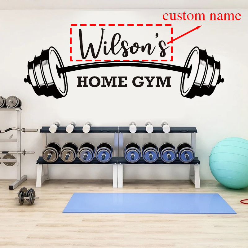 Home Gym Names - Gepersonaliseerde Home Gym Naam Muurtattoo Vinyl