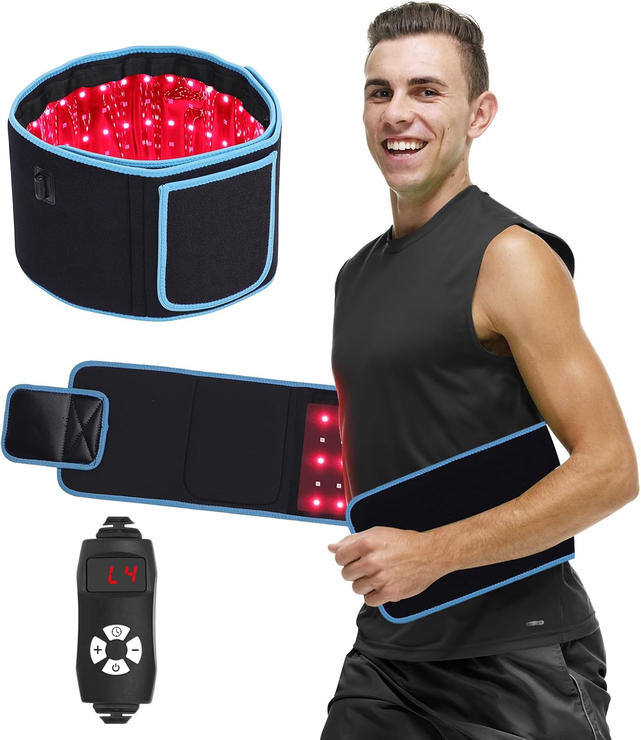 Weight Belt Lifting - LED Fototherapie Massagegordel Rood Licht Heet