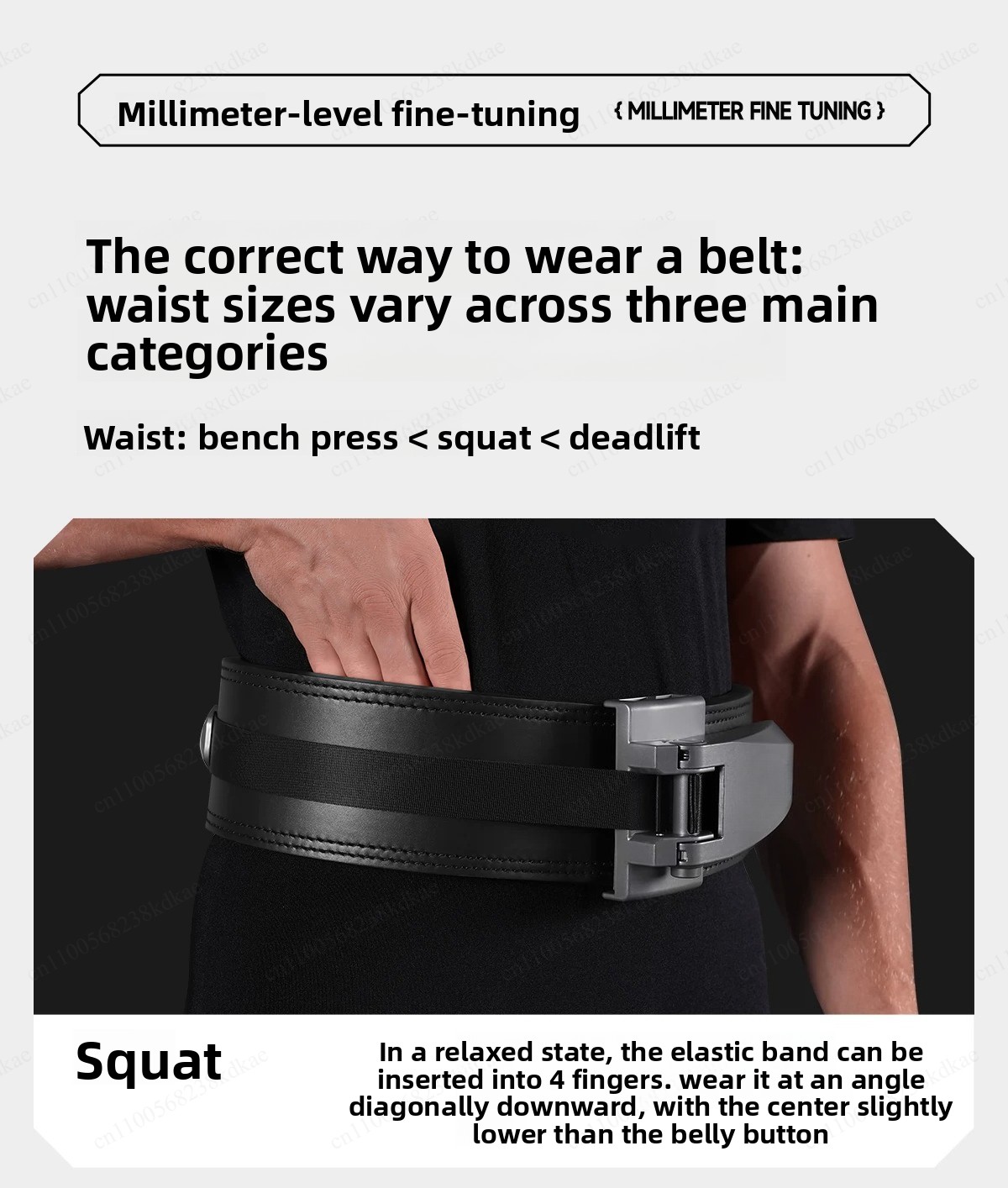 Weight Belt Lifting - Geïmporteerde koeienhuid riem met ratelgesp voor