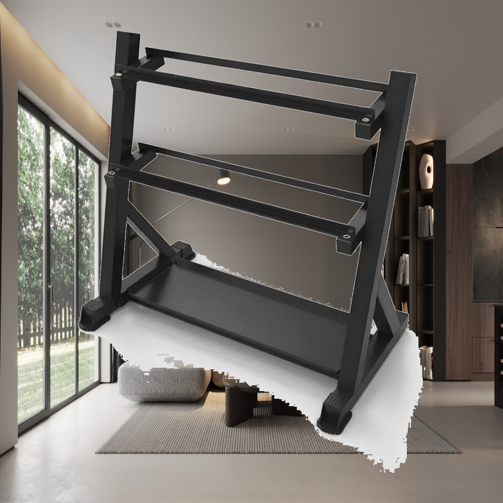 Home Gym Usa - 3-laags halterrek, ruimtebesparend hex-halterrek, heavy duty