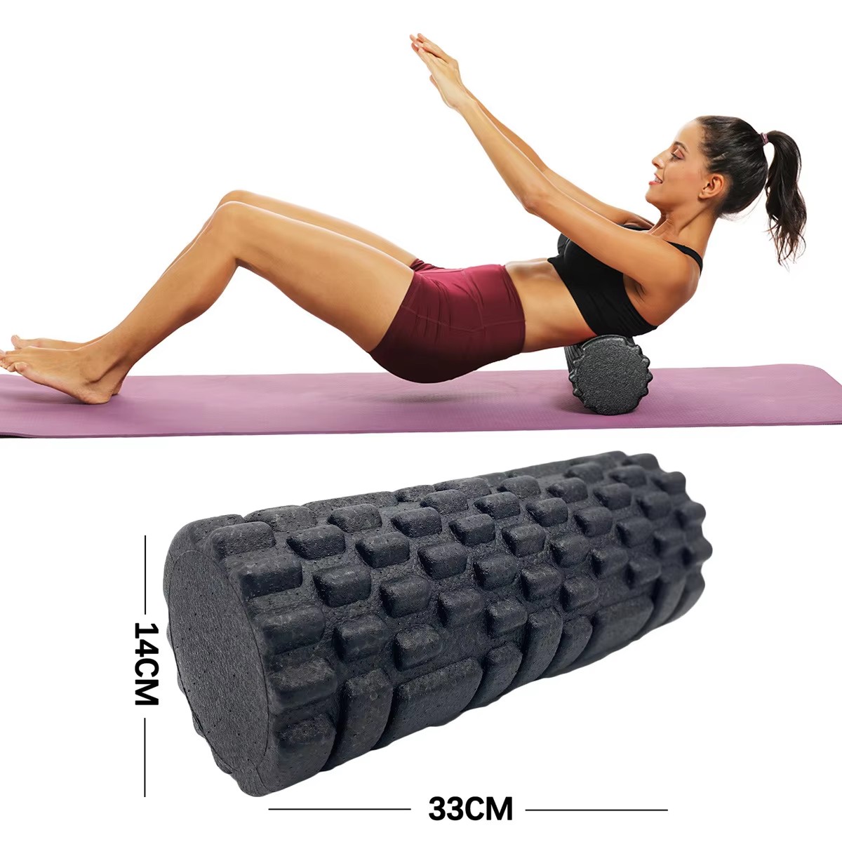 Home Gym Pilates - 30/33 cm Fitness Foam Roller Yoga