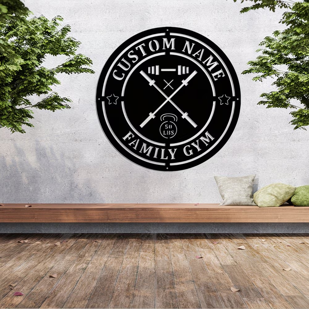 Home Gym Names - Op maat gemaakte metalen gymbord met
