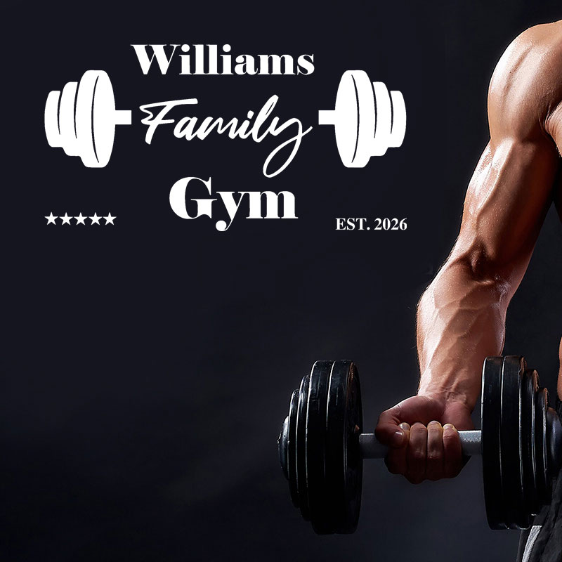 Aangepaste familienaam sportsc - Home Gym Names recensie en prijs